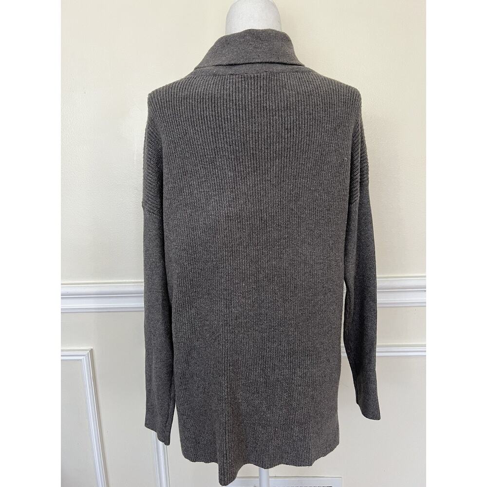 DEVOTION BY CYRUS Cowlneck Ribbed Tunic Sweater dark gray tunic Smal A003022 - Picture 5 of 6